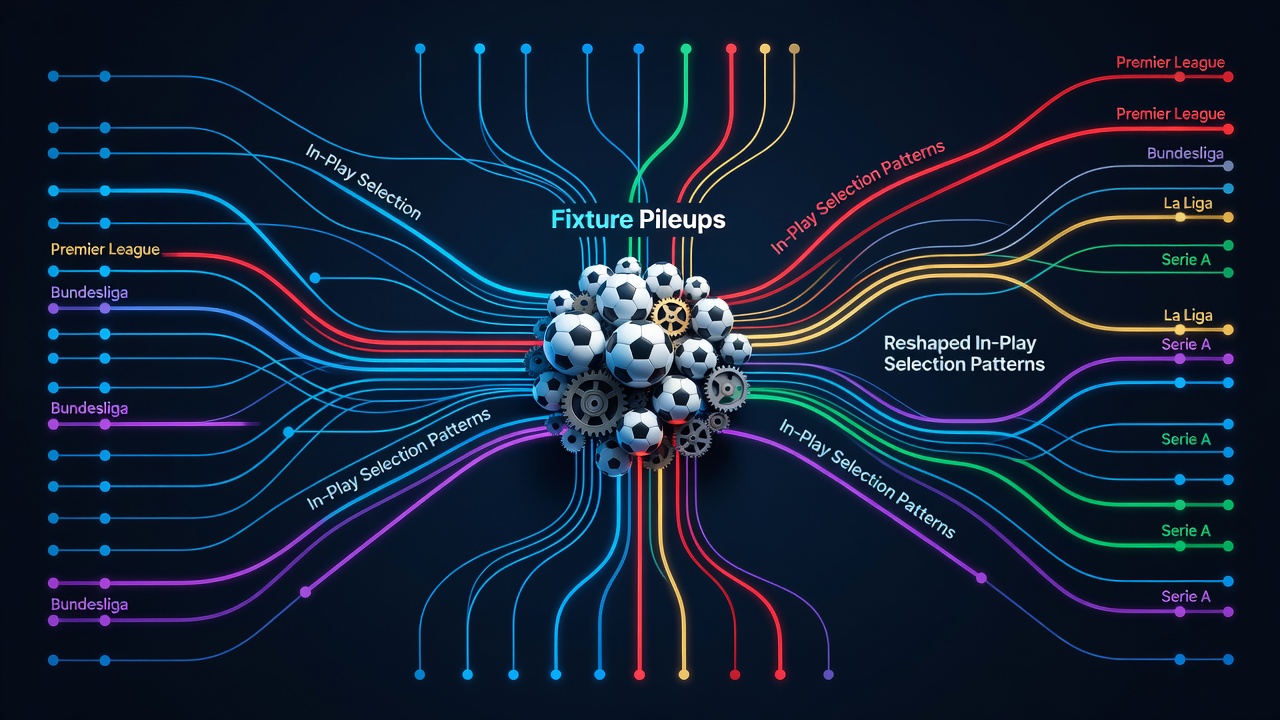 Illustration of overlapping European football league schedules and fixture congestion