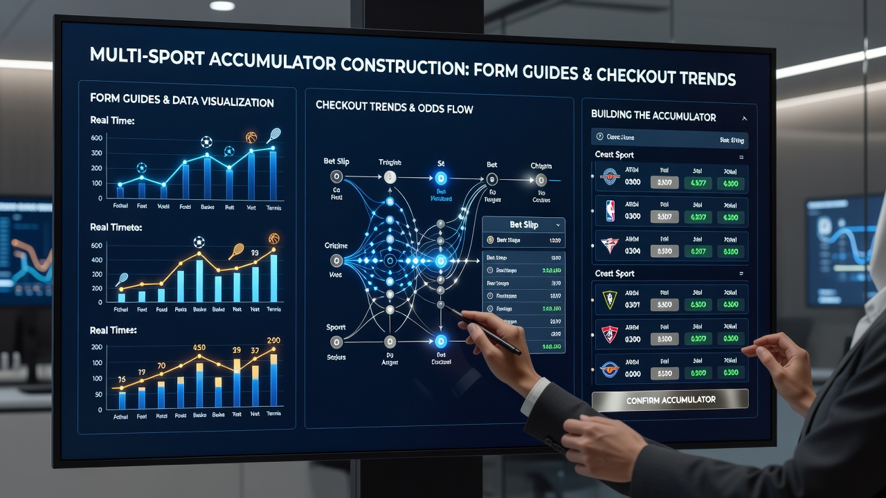 Sports data charts showing combined form and checkout statistics for accumulator planning