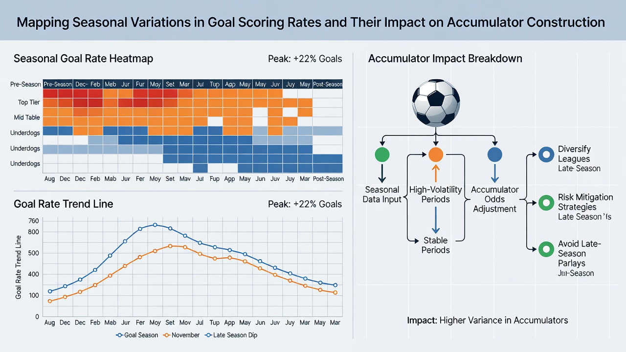 Infographic illustrating accumulator bet adjustments based on seasonal goal trends
