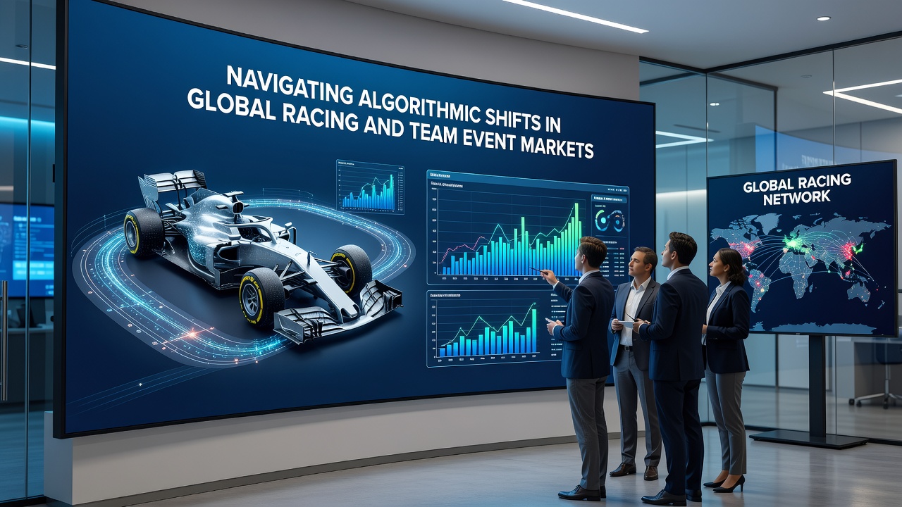 Team sports stadium with overlaid data streams illustrating live algorithmic betting adjustments
