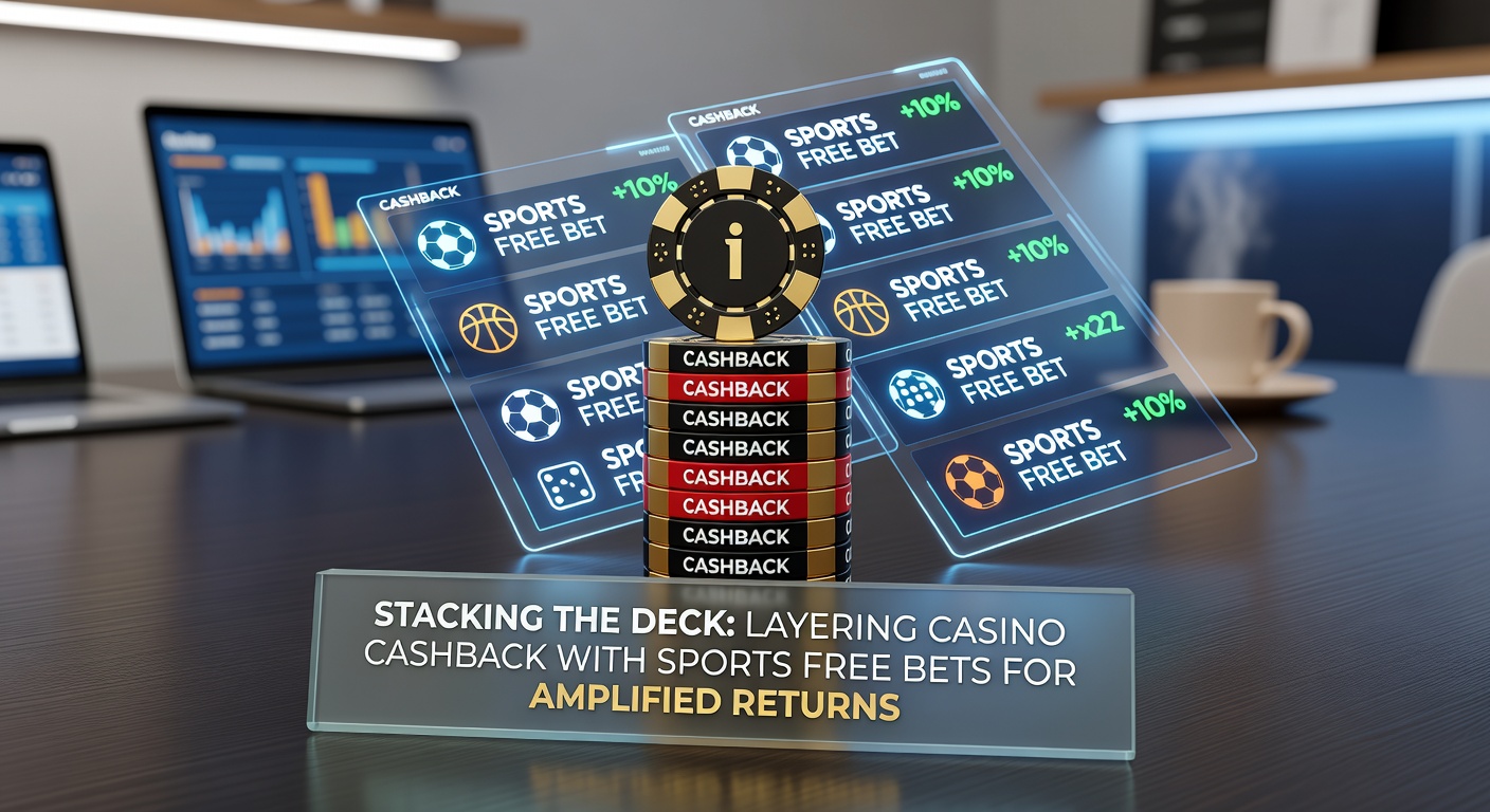 Casino chips stacked alongside sports betting slips, illustrating layered promotions for enhanced returns